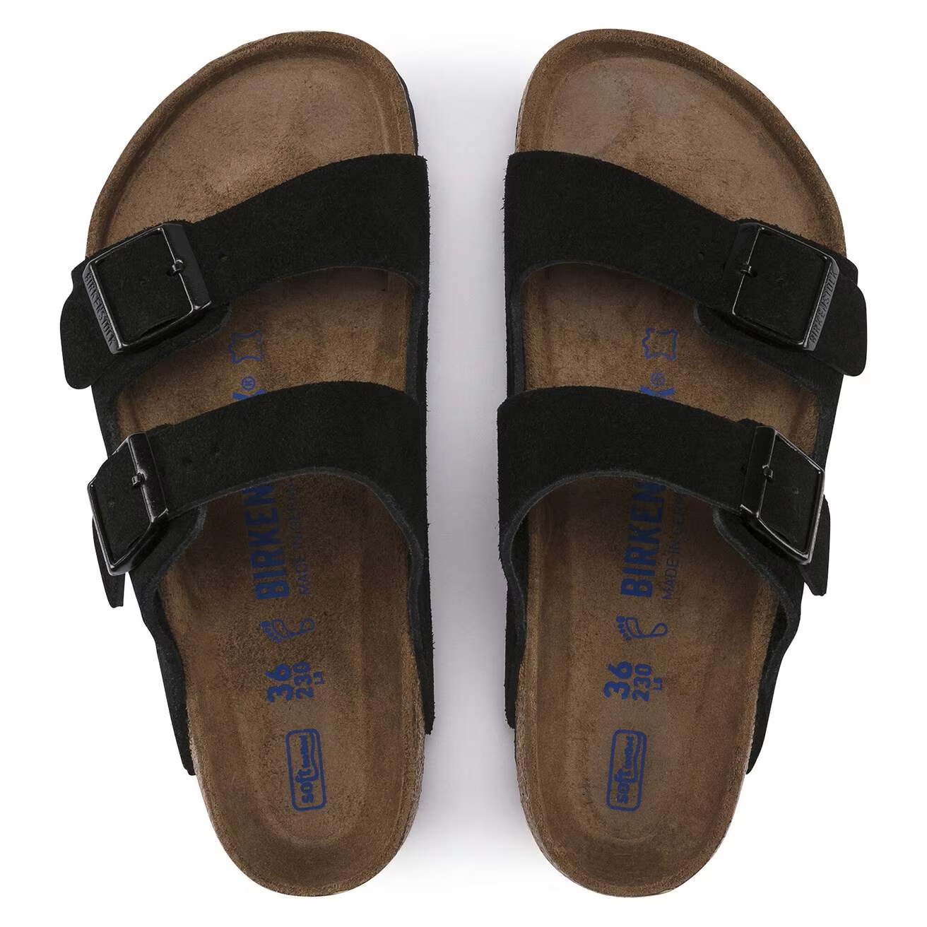 Birkenstock Unisex Arizona Soft Footbed Suede Leather Sandals, Various Colors,