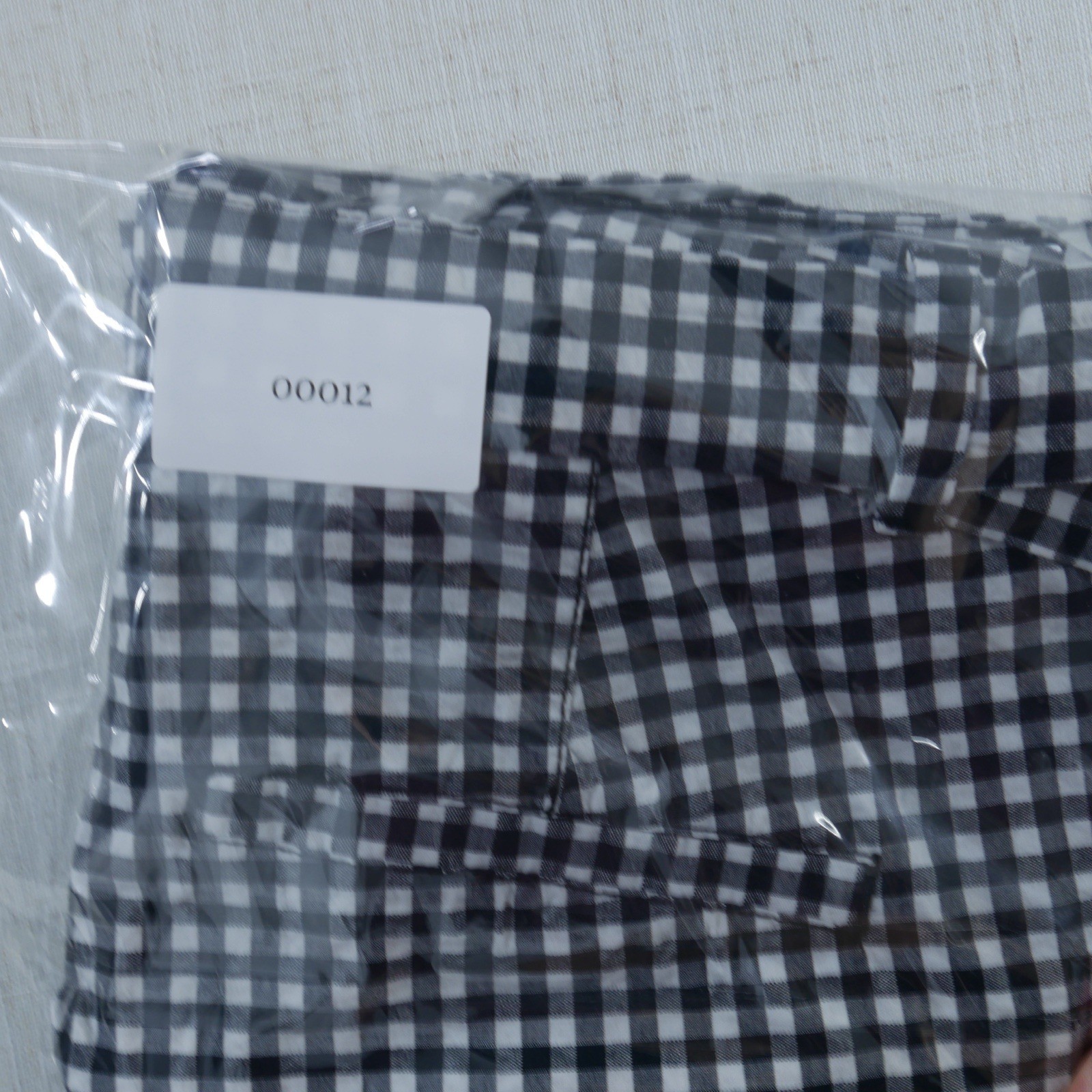 Preppy Old Navy Womens Sz 2 Tie Front Gingham Black White Mid Rise Chino Short