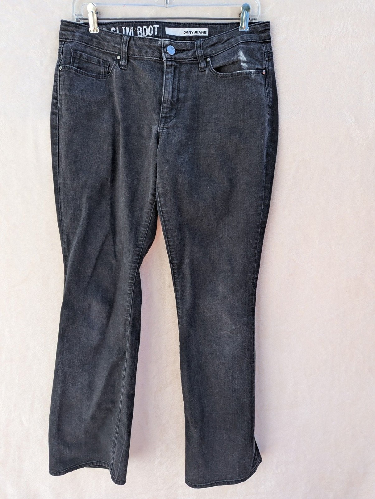 DKNY Jeans Slim Boot Black Denim Pants