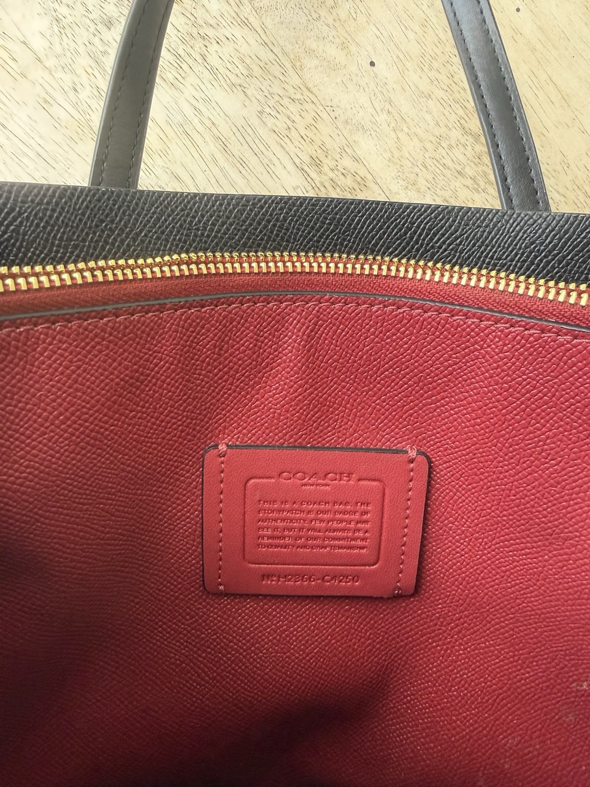 Coach C4250 Mollie Tote 25 2-Way PVC Canvas Leather Black/Brown