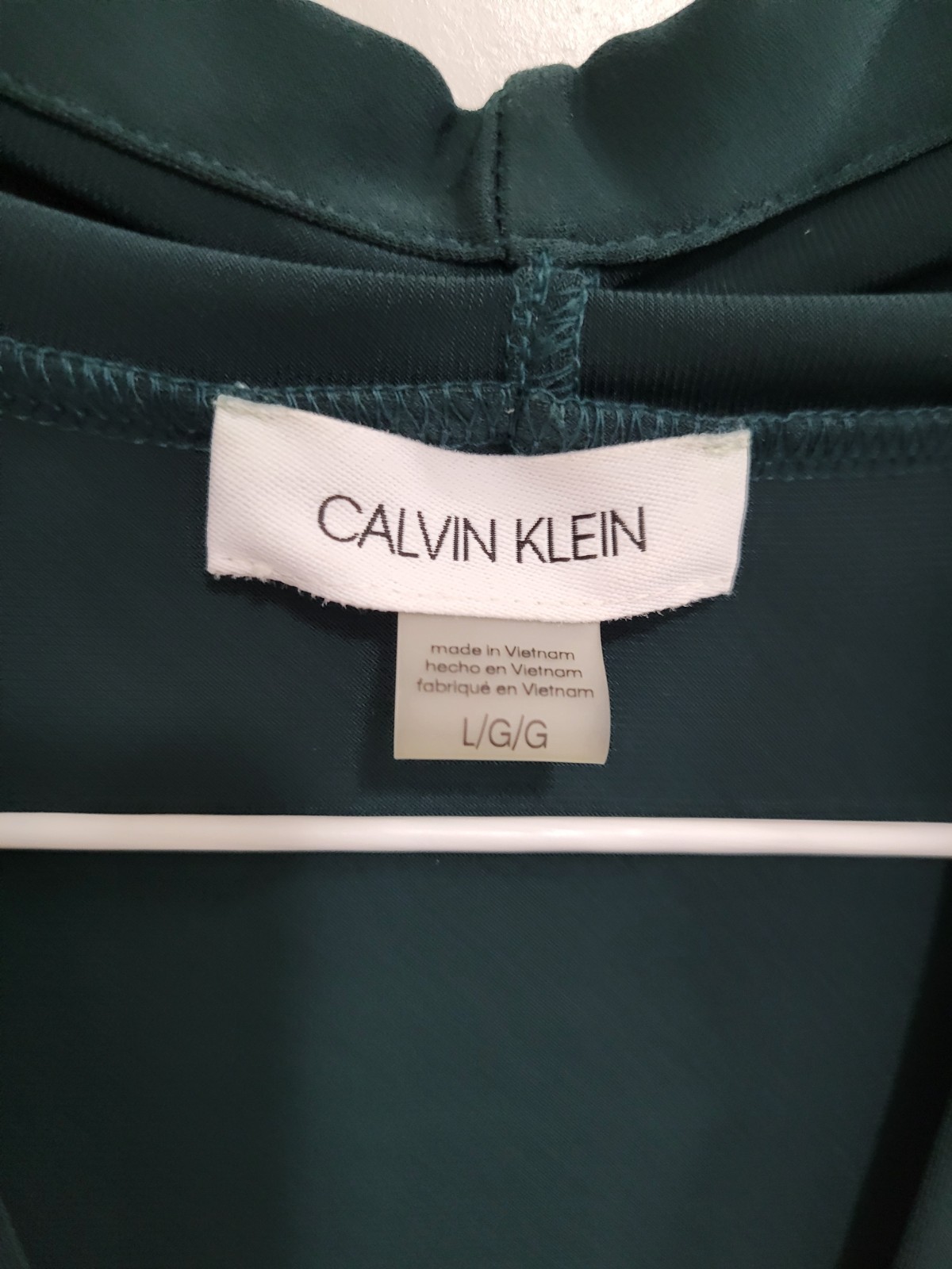 CALVIN KLEIN Deep Green Sleeveless Women’s Top, NWOT, Size L