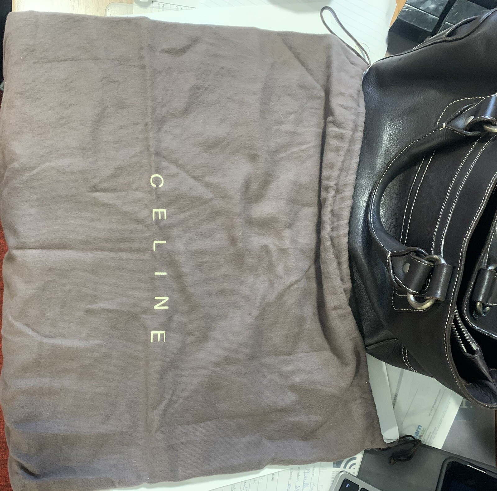 celine womens boogie leather bag