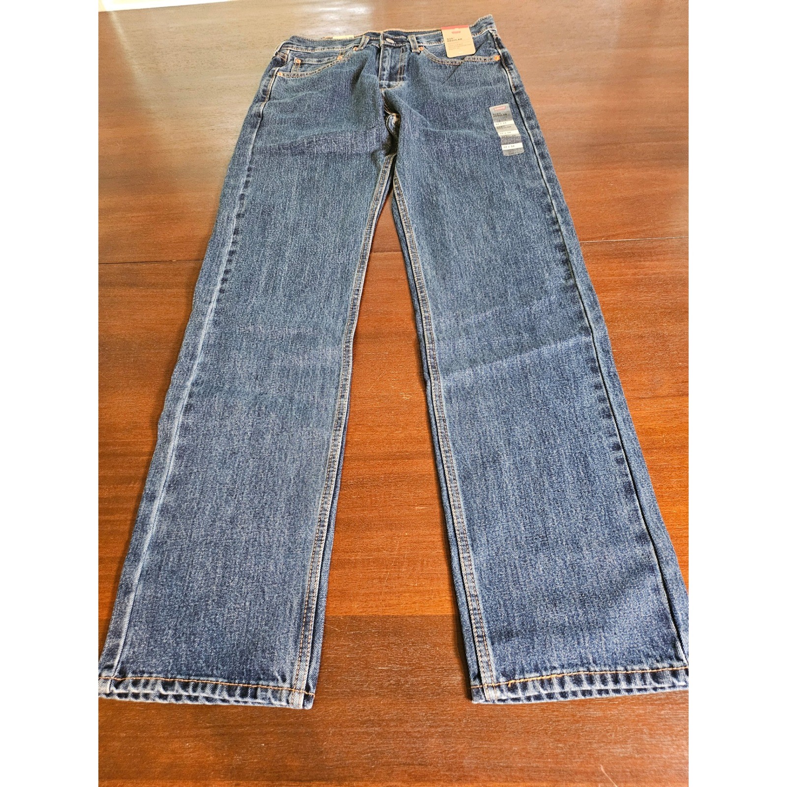 Levi’s 505 Regular Fit Jeans Mens 32×34 Blue Straight Leg Denim