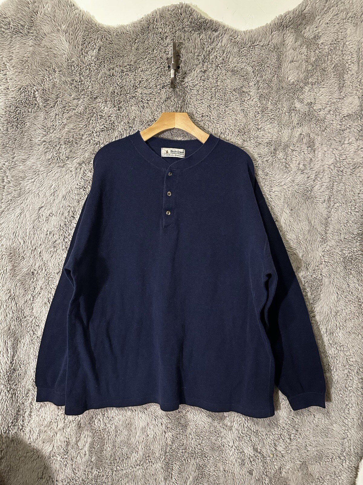 Birch Creek- Workwear- sportswear men’s long sleeve polo shirt 3X | Navy Blue