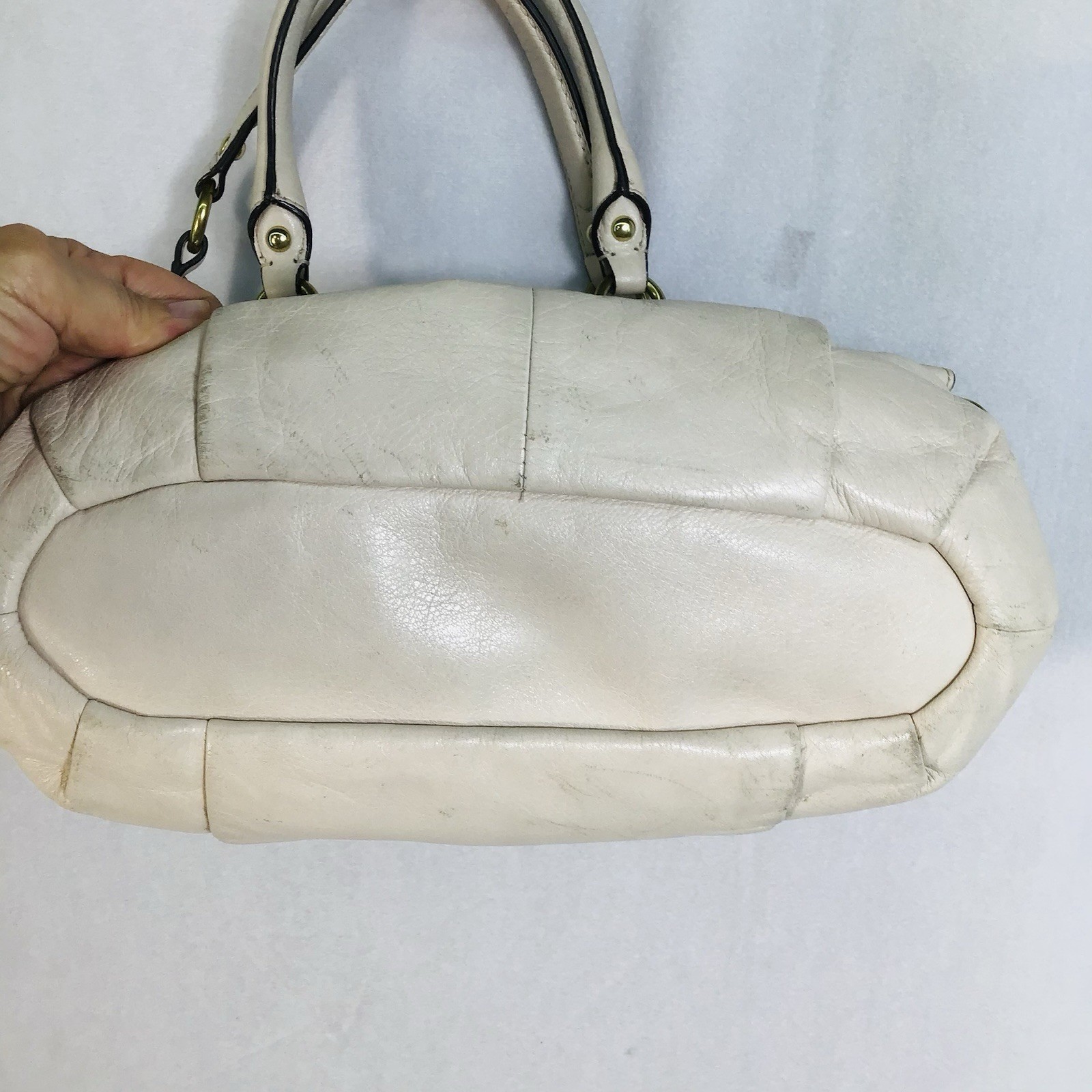 Coach Madison Sophia McGee 18609 Shoulder Bag Handbag Ivory Leather