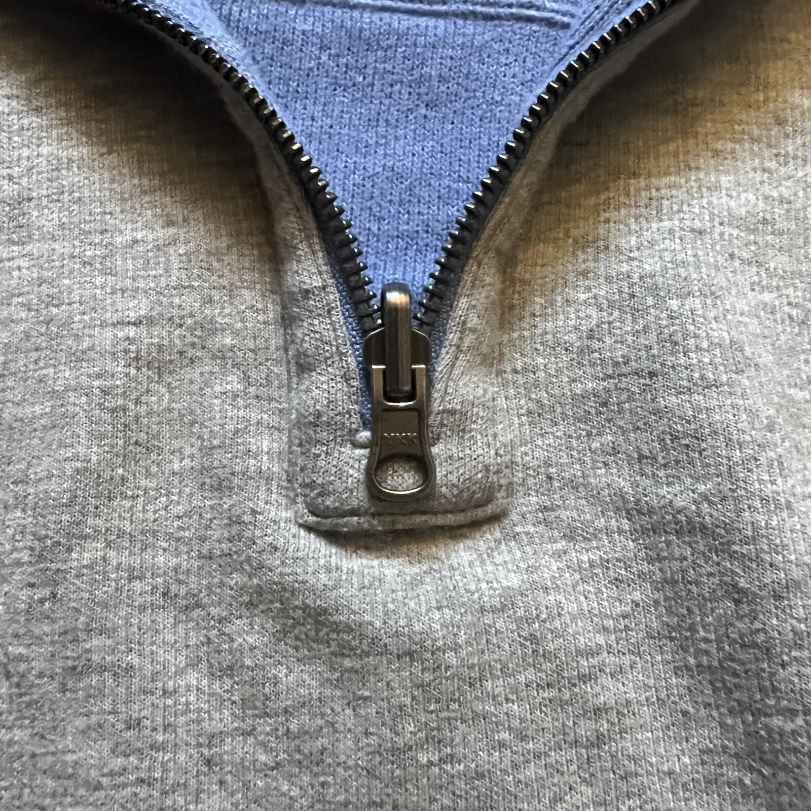 Cremieux Light Blue & Gray Reversible 1/4 Zip Sweater Men’s Size XL Golf Preppy
