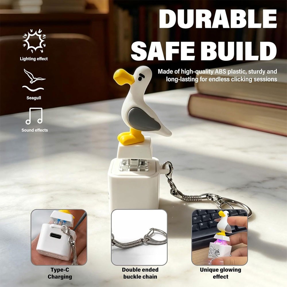Seagull Mine Keychain, Seagull Mine Button Keychain ET