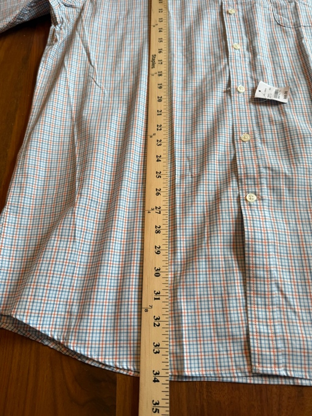 JOS. A. BANK Casual Button Down Shirt XLT Blue Orange Plaid NWT