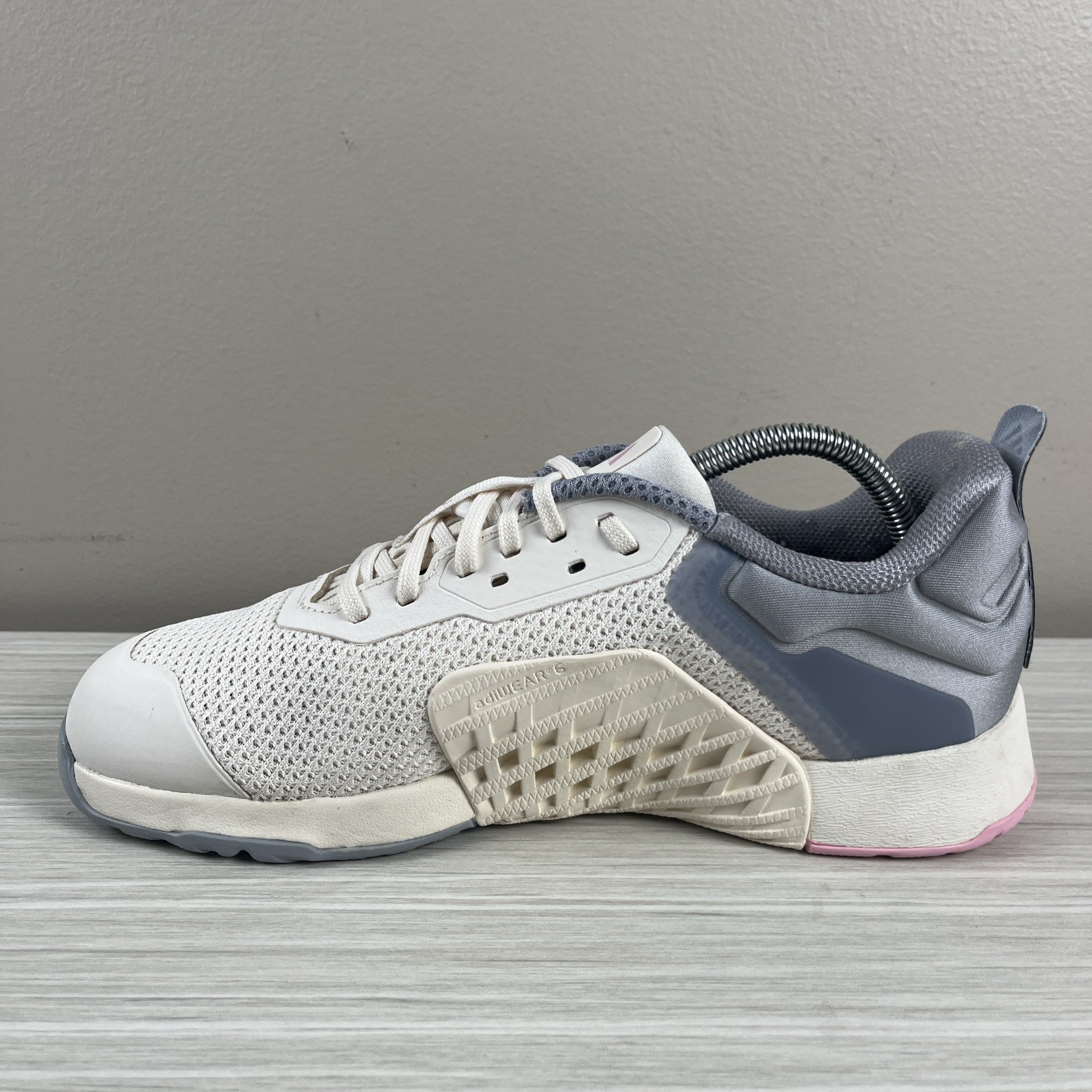Adidas Dropset 3 Training Shoes Women Size 10 Gray Ivory Pink Adiwear 6 Heat.RDY