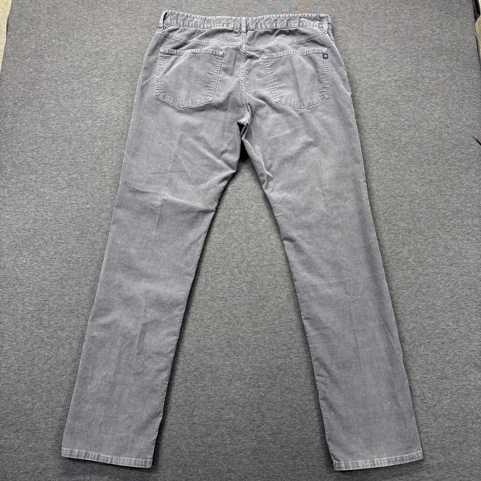 7 Diamonds Corduroy Pants Mens 34×33 Clifton Slim Straight 5 Pocket Gray Stretch