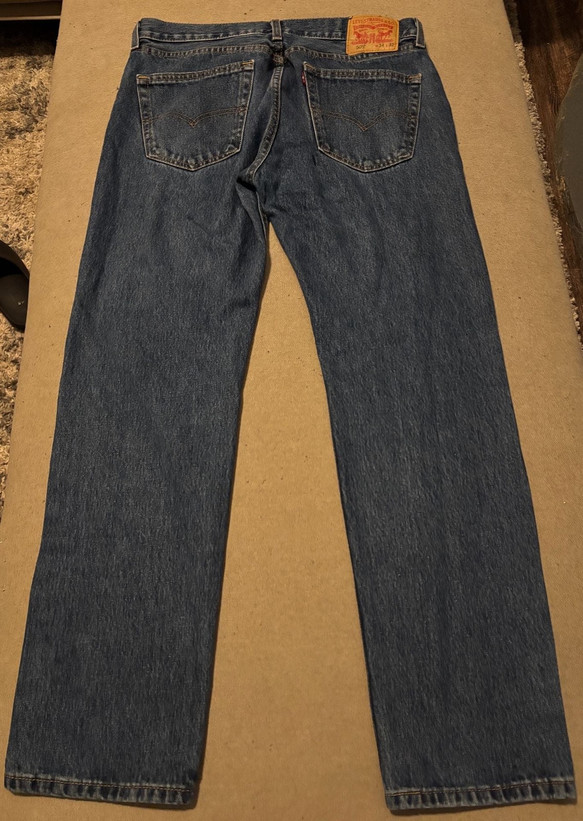 Levi’s 505 Regular Fit Straight Leg Jeans W34 L32