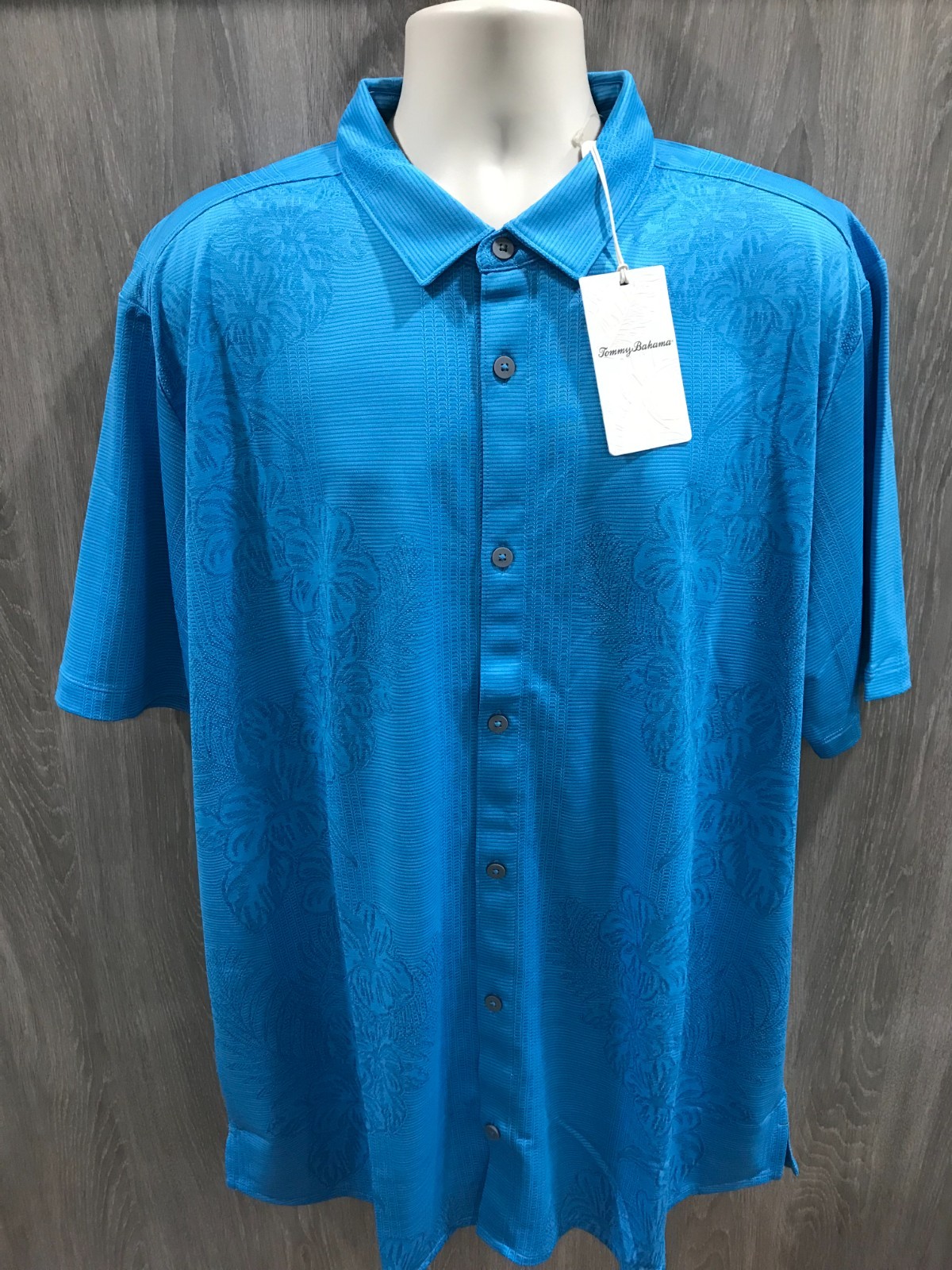 Tommy Bahama Big & Tall Men’s Size 3XLB Blue Palm Coast Cascade Shirt $138 NWT