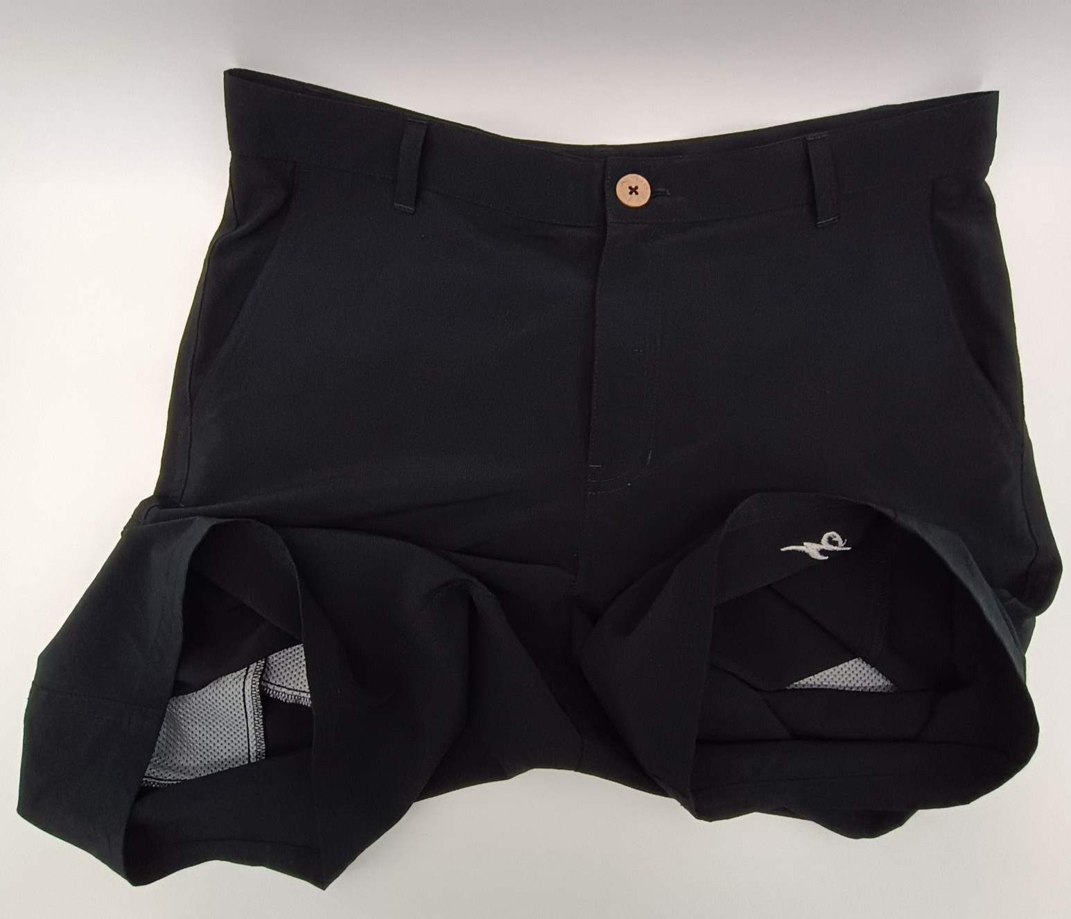 Mojo Sportswear Mens Stretch Fit Performance Shorts Size Medium Black