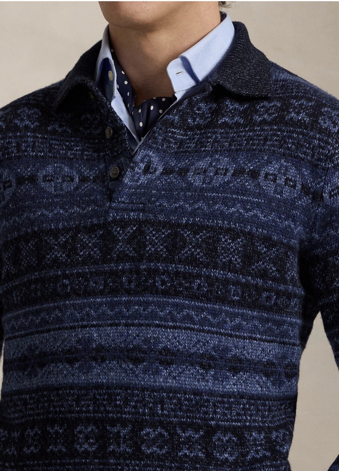 Polo Ralph Lauren Fair-Isle Wool-Linen Sweater