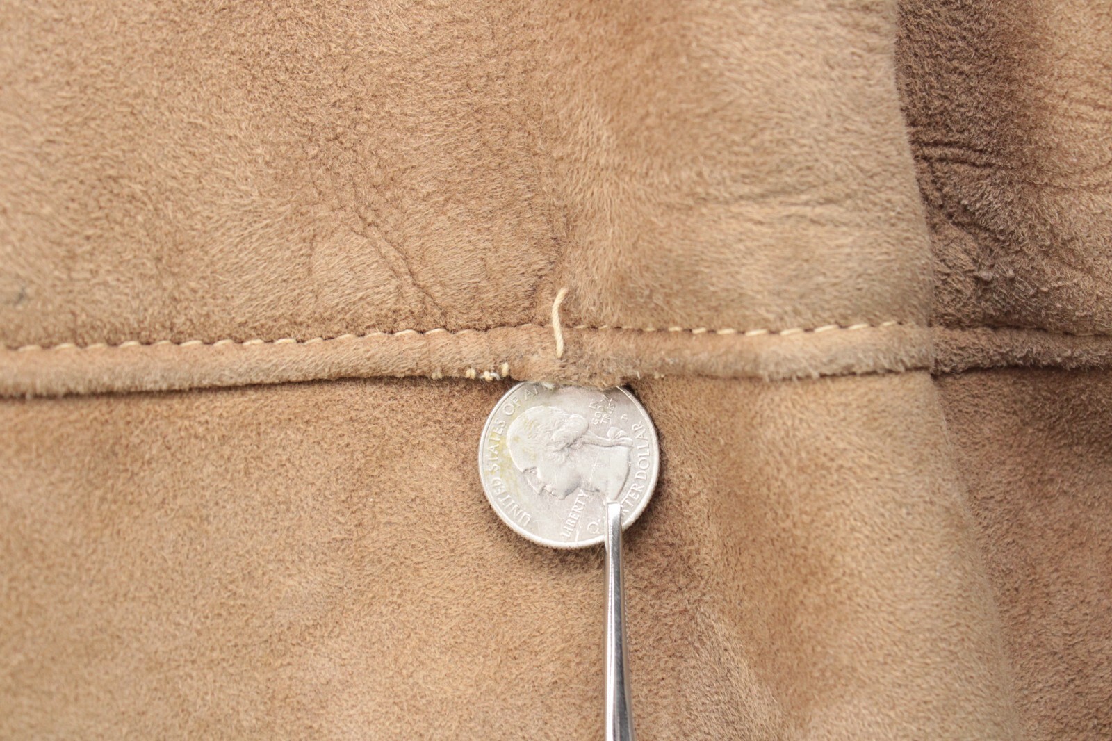 VTG Sheepskin Shearling Suede Coat Jack Henry Yellowstone Cabincore Men L 42 Tan