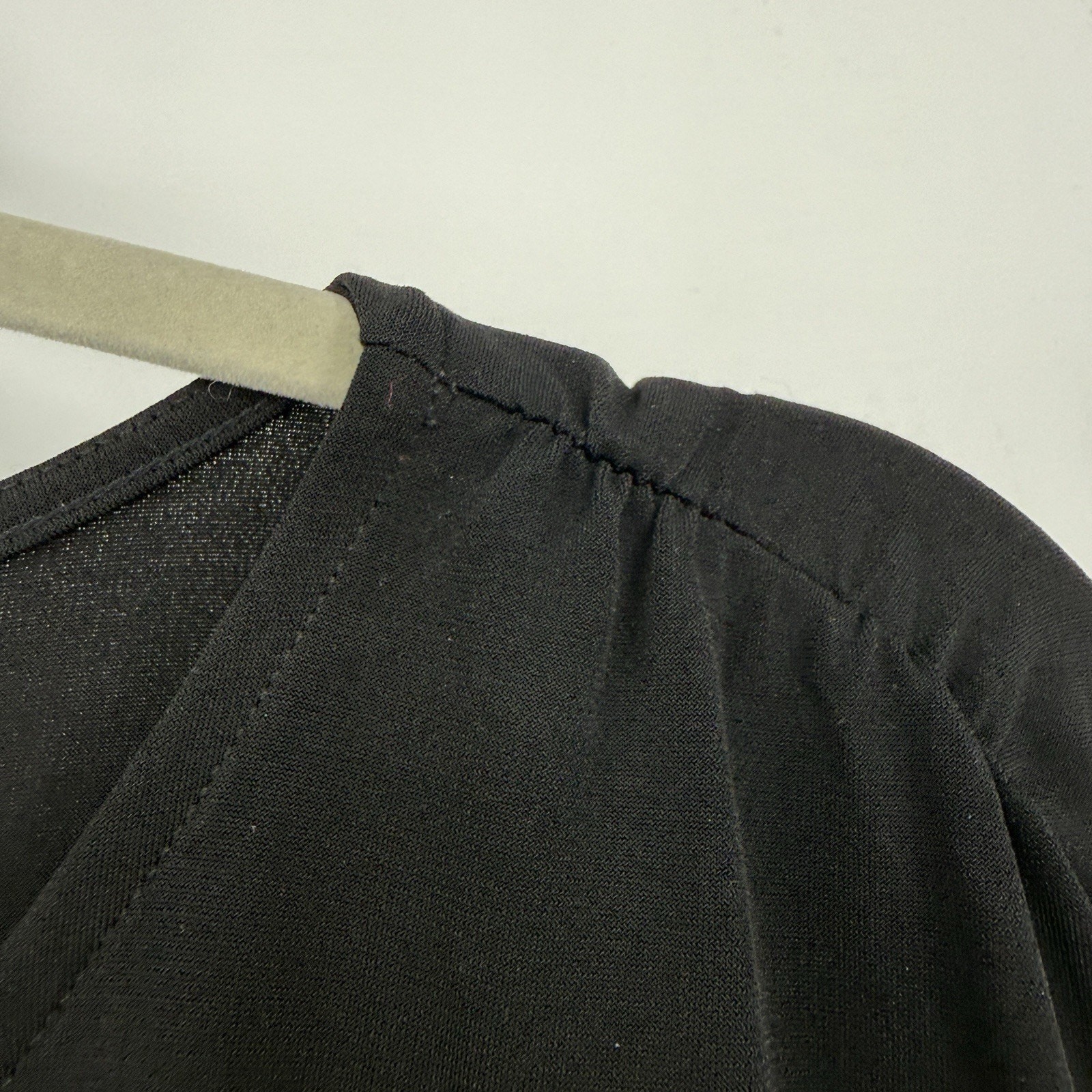 Chicos Travelers 3 Top XL Black Dolman Sleeve Banded Hem Pullover Minimalist