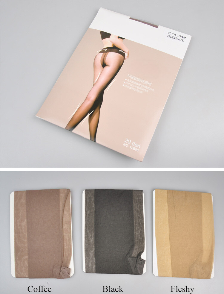 20D Ultra-Thin Sheer Nylon Pantyhose T-Crotch Invisible Bare-Skin Stockings