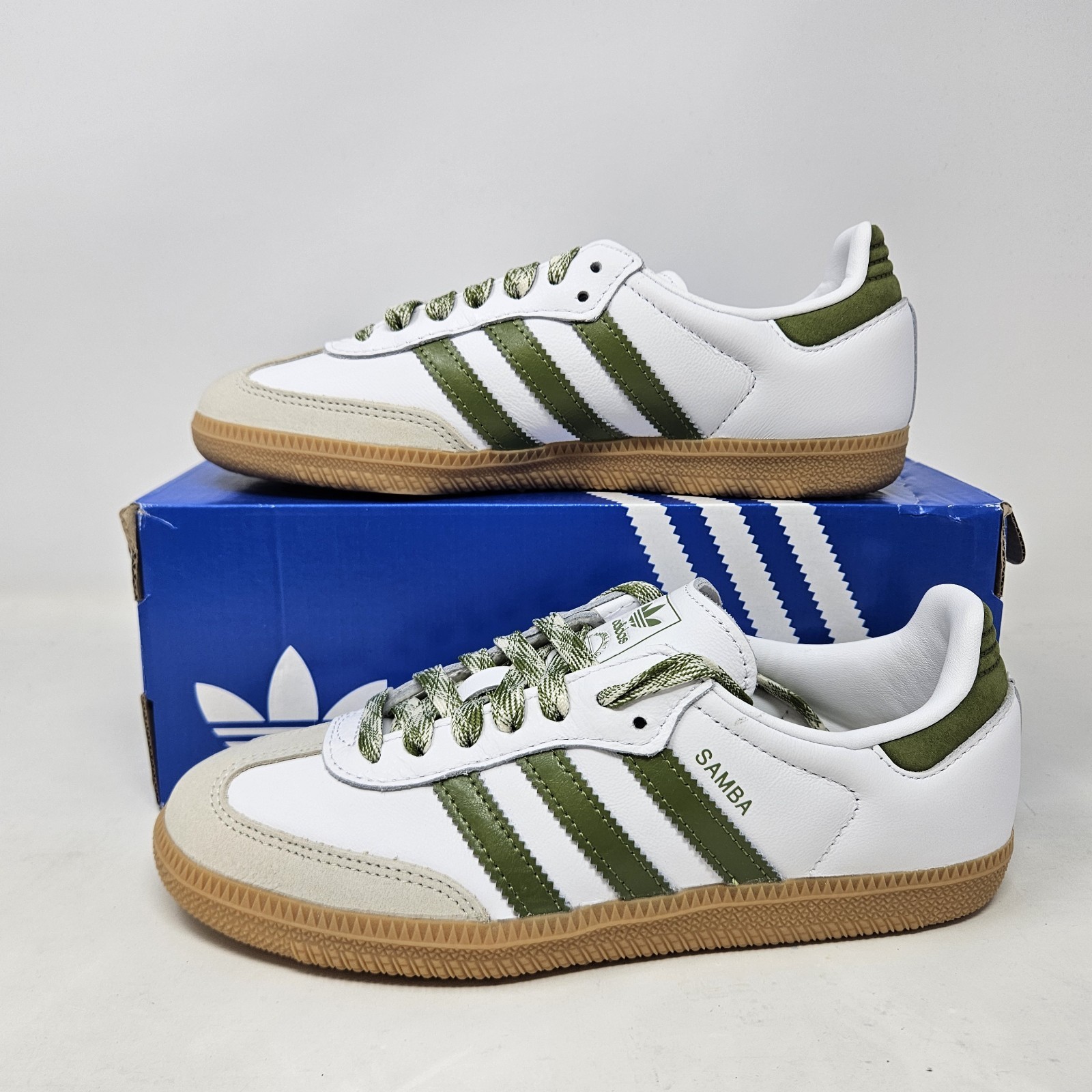 Adidas Samba OG ‘White Tech Olive Gum’ / JS1352 / Women’s Size 6