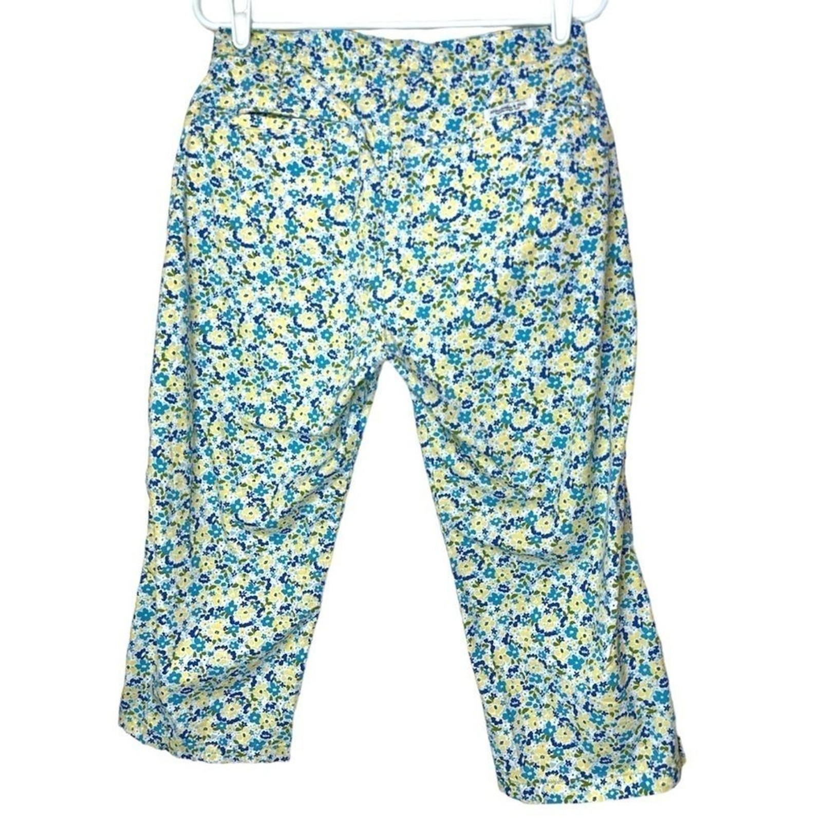 Abercrombie & Fitch Ditsy Floral Capri Pants Womens Size 14 Coastal Prep