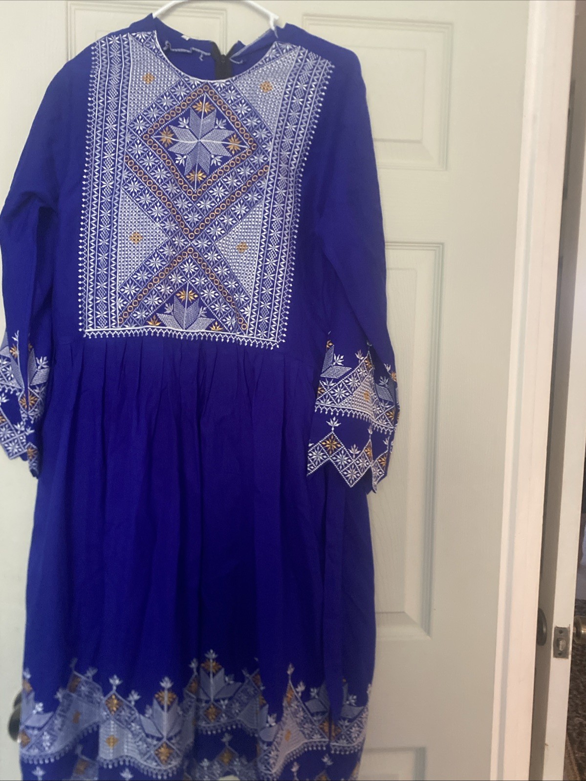 Afghan Clothes Ghandi Afghan Hand Made Blue Color