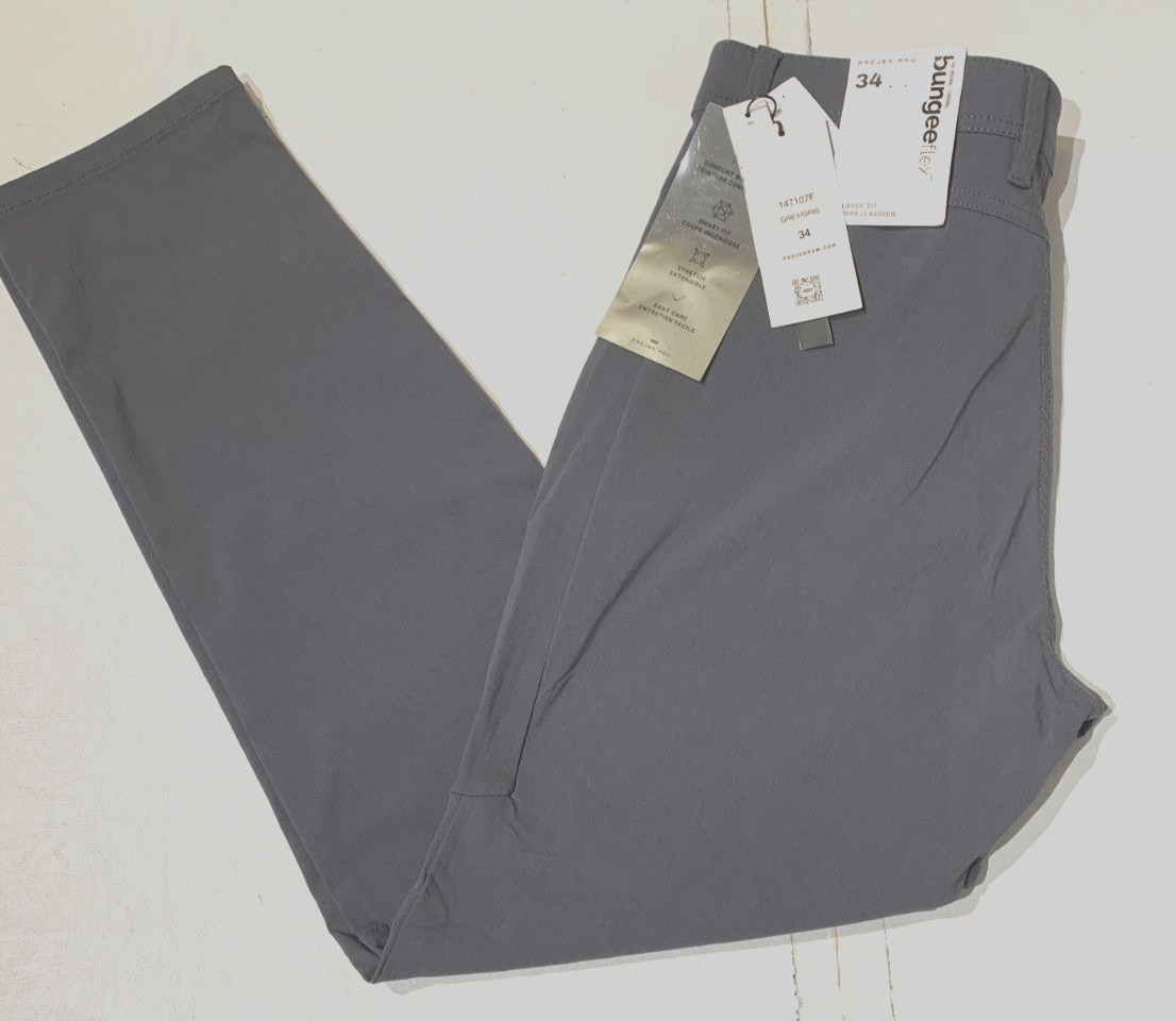 NWT PROJEK RAW Men’s bungee flex Classic Fit Comfort Waistband Grey All Size