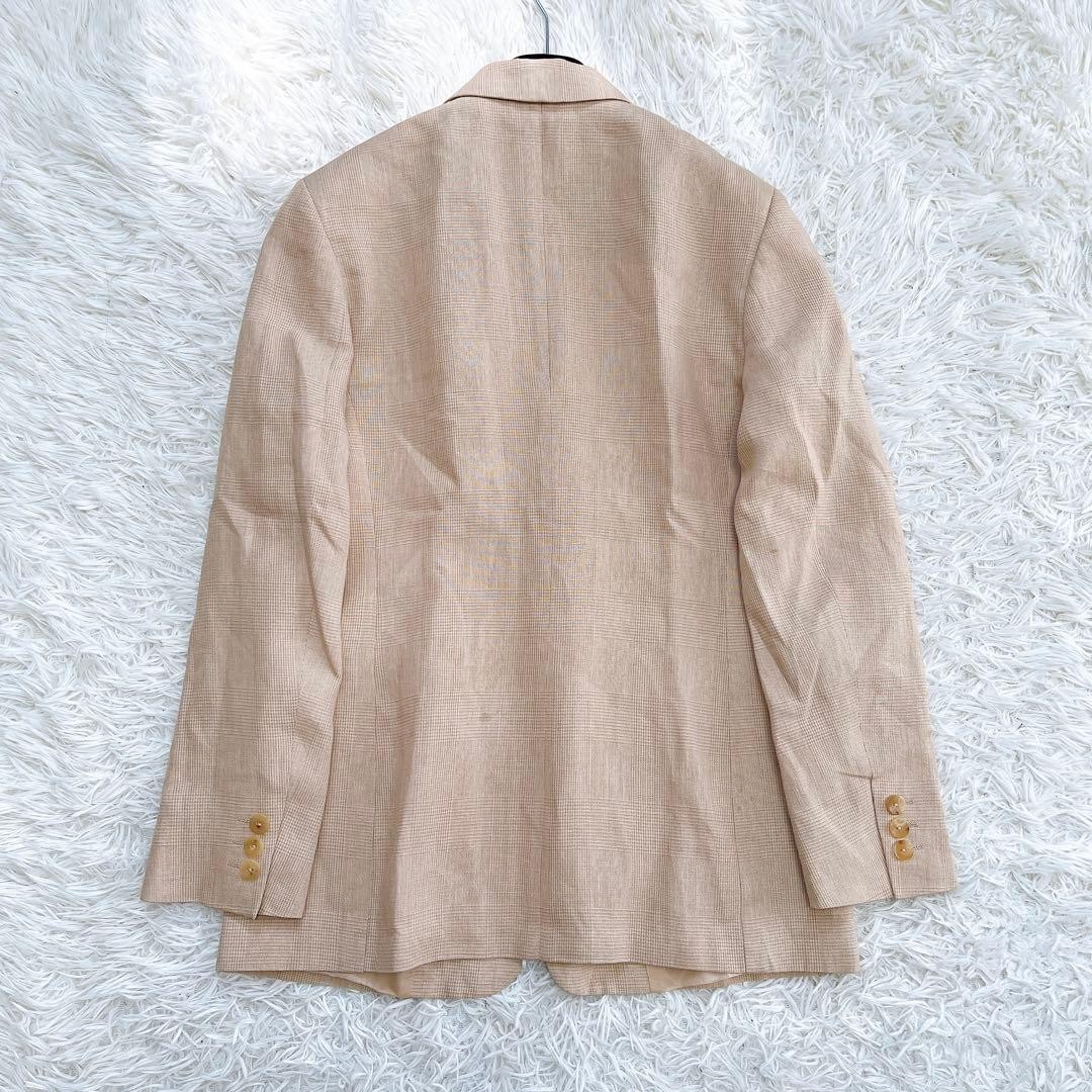 Max Mara Summer Jacket, Women’s, Linen, Beige Check, Size XS