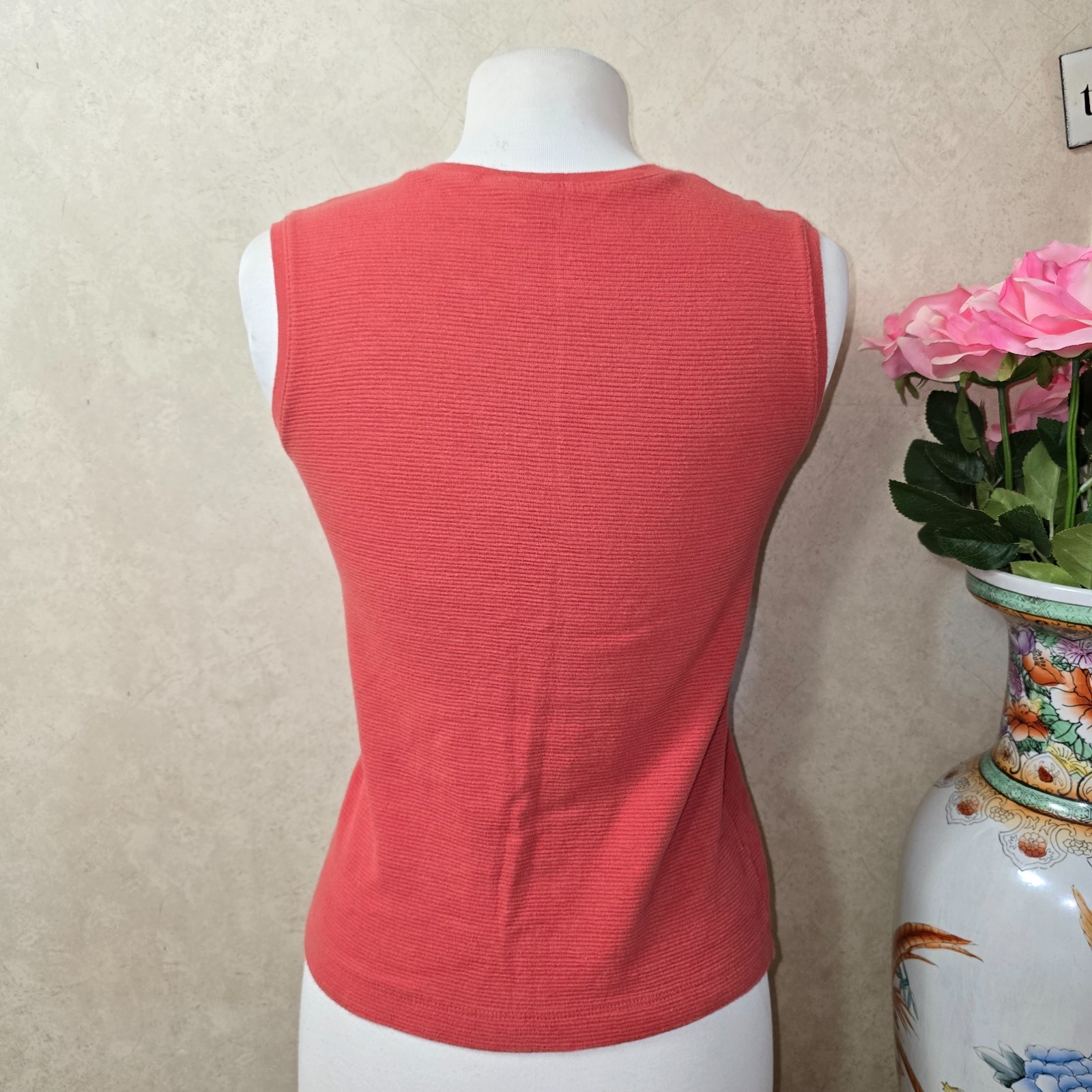 White Stag Salmon Pink Sleeveless Tank Blouse For Women Size M