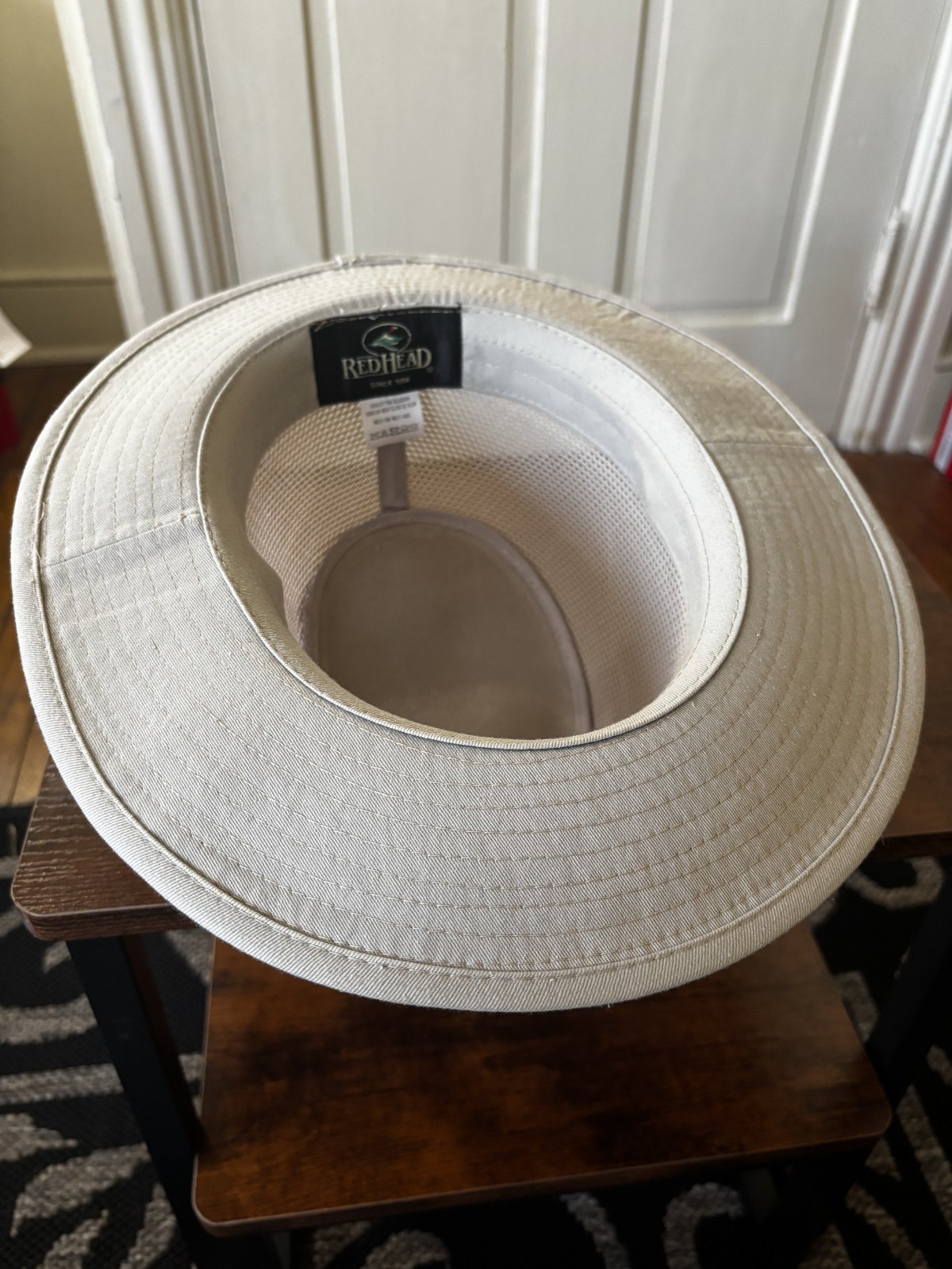 RedHead Beige Mesh Safari Sun Hat Mens Medium Ventilated Fishing Fedora