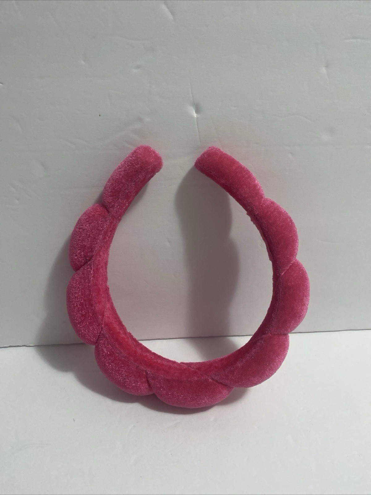 Spa Headband Cute Fashion Puffy Soft Padded Sponge Hot Pink Skincare Headband