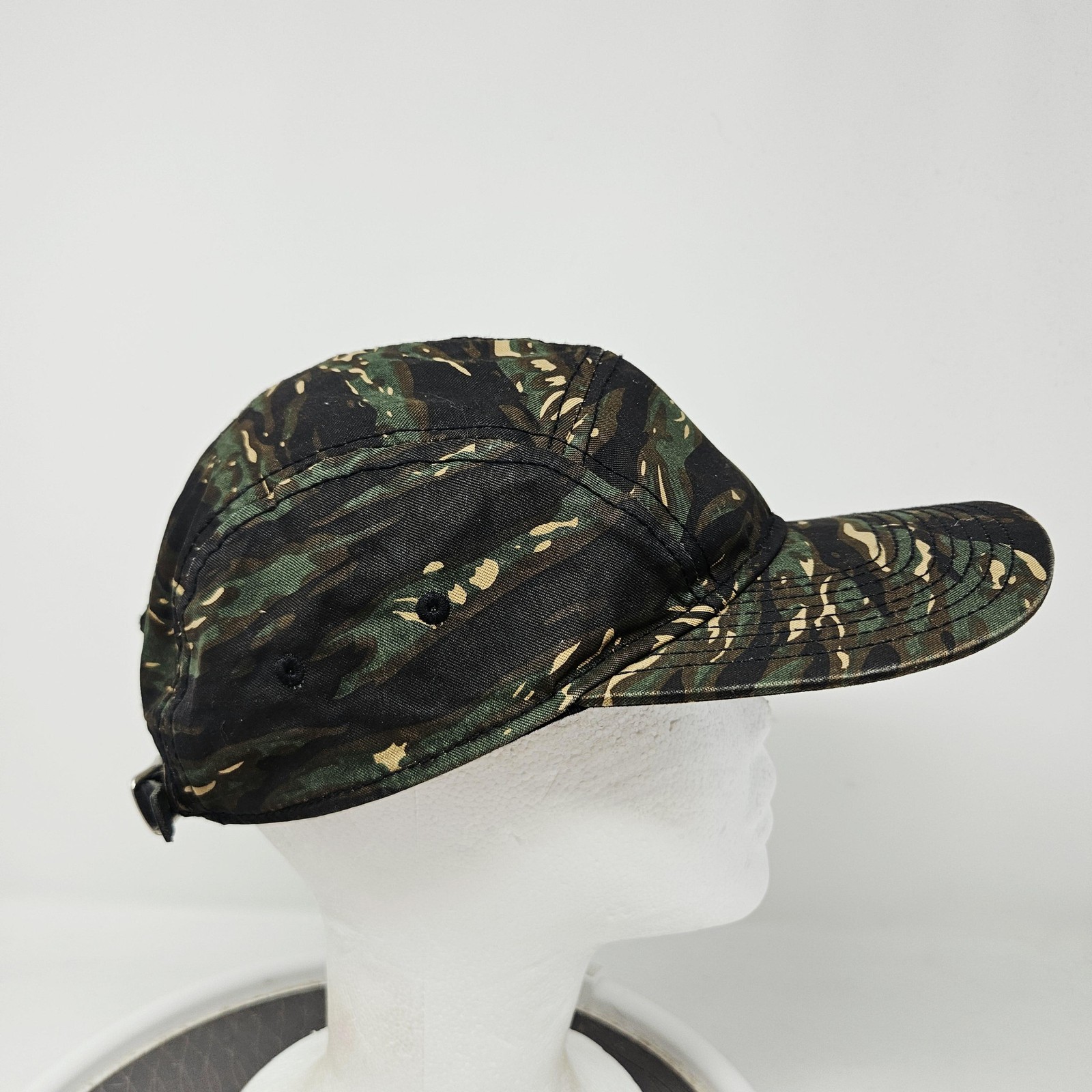 No Bad Ideas Hat Cap 5 Panel Strap Back One Size Green Mens Camo Twill