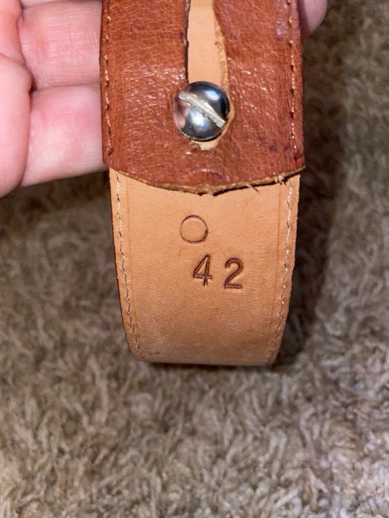 Osuna Boots Men’s Solid Brown Belt Size 42 Buckle Accent 1.5 in Wide