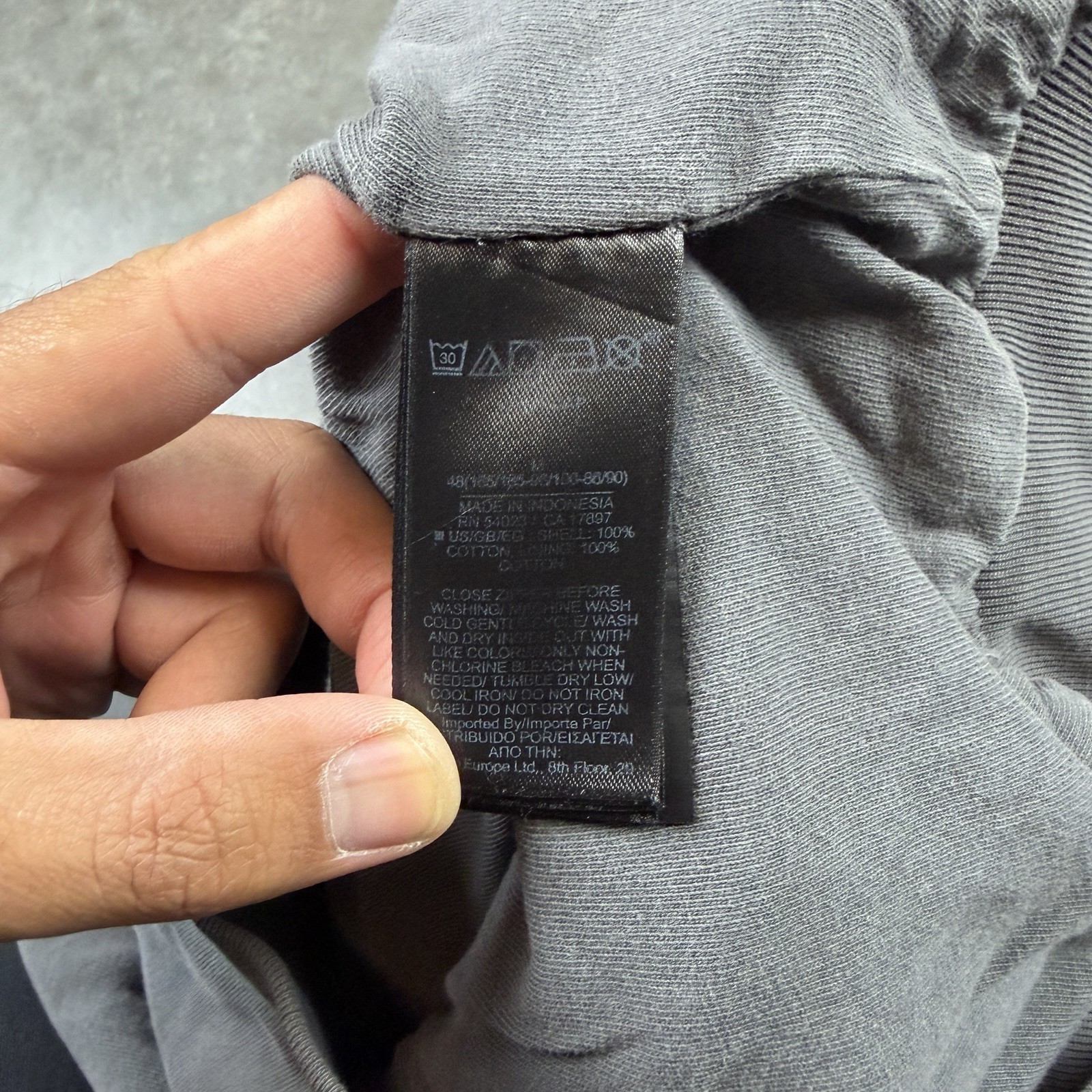 YZY Gap Hoodie Mens Medium Gray Full Zip Boxy Flaws
