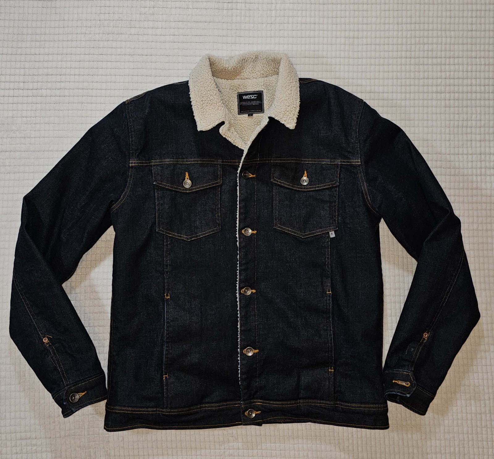WESC Denim Men’s Jacket With Herpa Lining Size XL