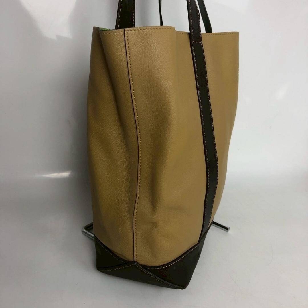 LOEWE Tote bag Anagram Leather Beige Vintage Authentic From Japan