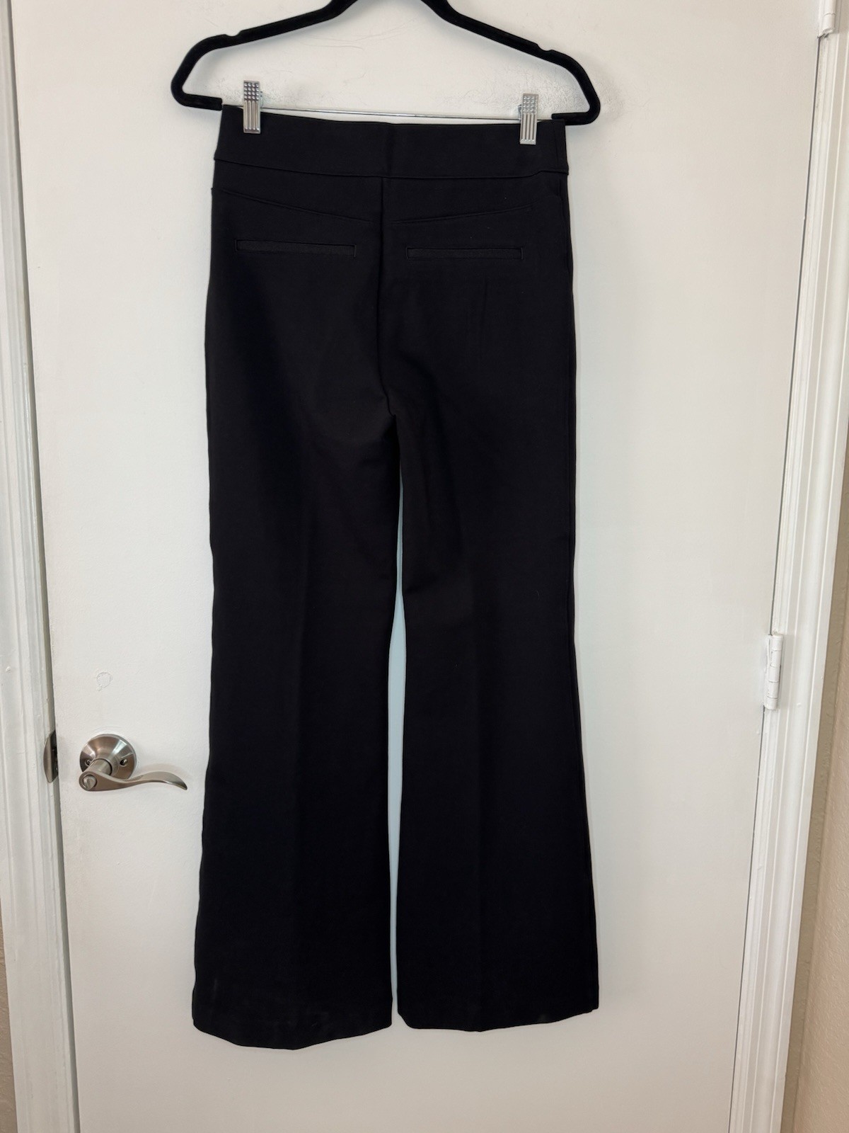 Spanx The Perfect Pant Hi-Rise Flare Black Size Medium Stretchy Pull On
