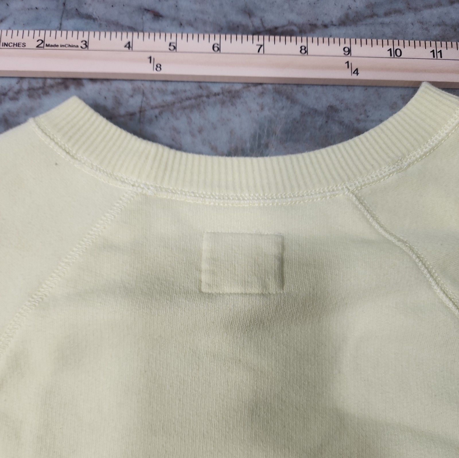 AMERICAN EAGLE LIGHT YELLOW CREW NECK SWEATSHIRT CROPPED SIZE 2XSMALL
