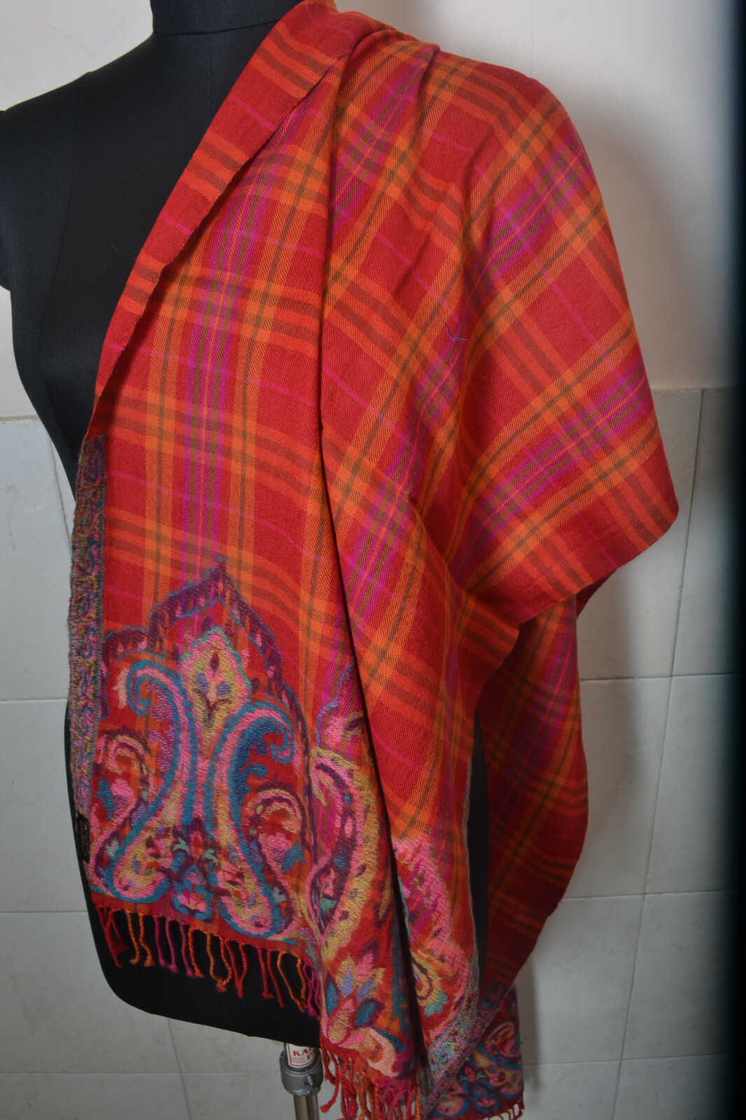 HANDWOVEN PAISLEY KANI JAMAVAR SCARF 100% CASHMERE PASHMINA SHAWL SOFT WARM WRAP