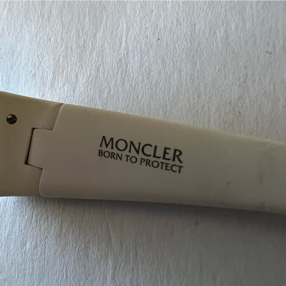 MONCLER Vyzer ML0269 21C UNISEX SEMI RIM SUNGLASSES WHITE PRE-OWNED EXCELLENT