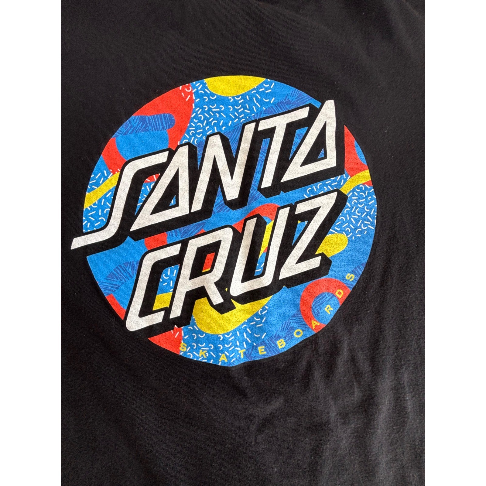 Santa Cruz Skateboards Logo Graphic T-Shirt Mens XL Black Short Sleeve Y2K