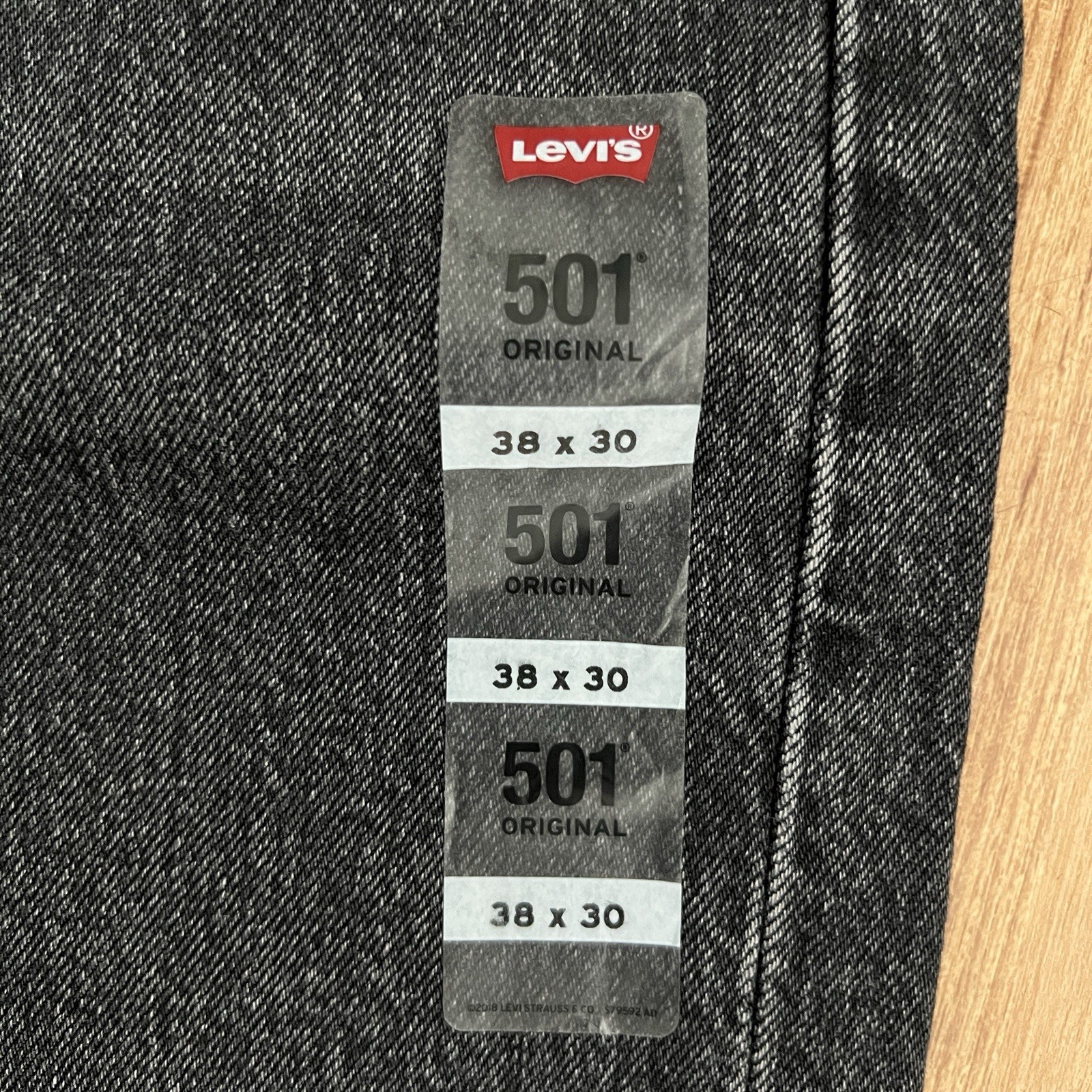 Levi’s 501 Men’s Jeans Filbert Nights Black 38×30 New With Tags