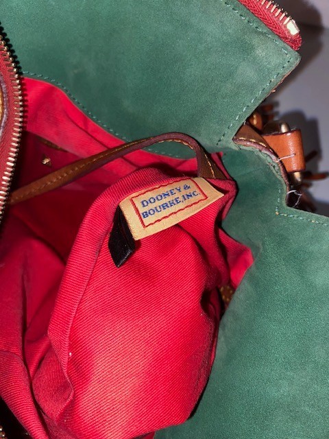 Dooney & Bourke Large Florentine Natural Leather Satchel w/Crossbody Strap
