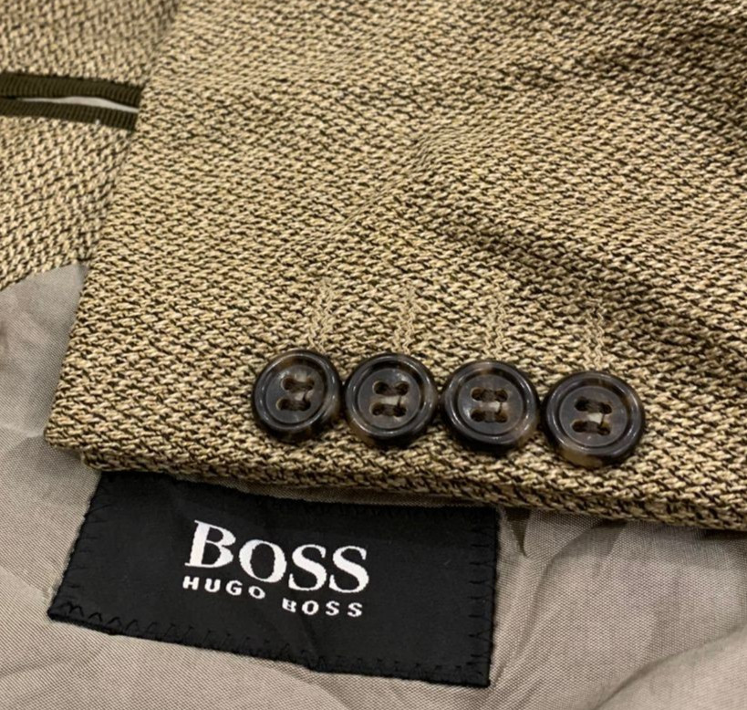Vintage Hugo Boss Loro Piana Wool Cashmere brown sport coat blazer 42R
