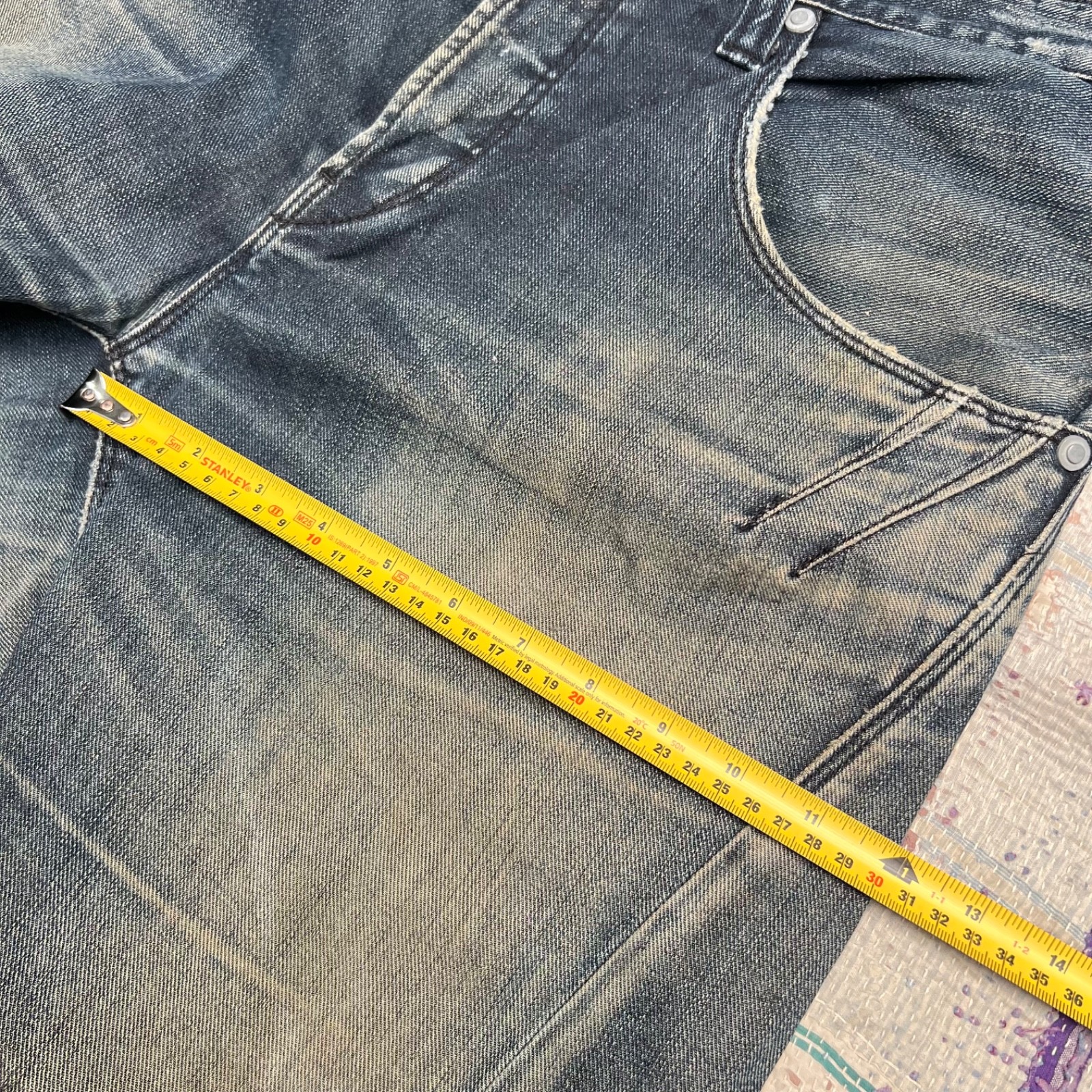 1999 Levi’s Engineered Jeans Straight Leg Twisted Seam Distressed Vintage 34×33