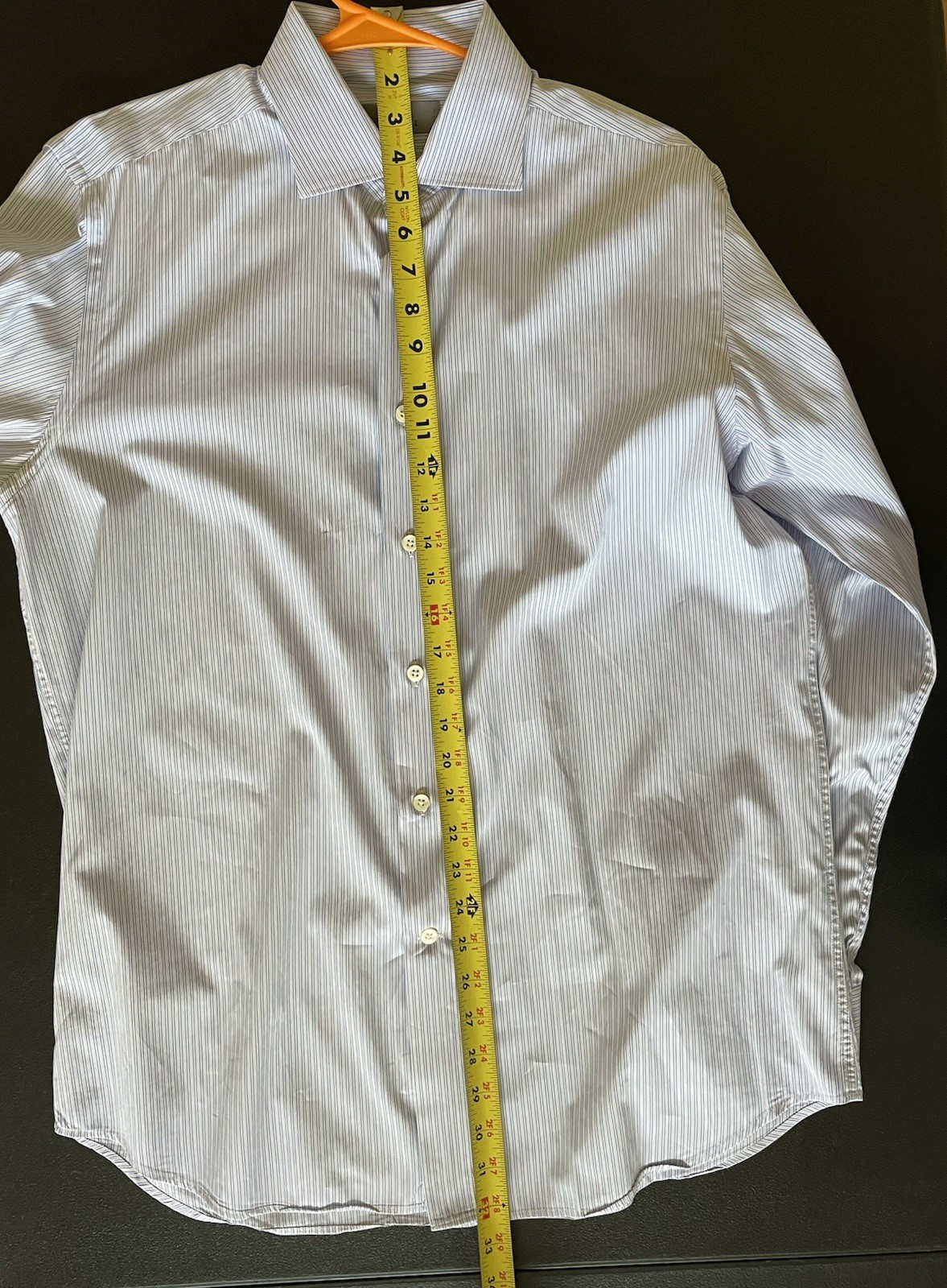Canali Men’s Size 42X16.5 Blue Bold Stripe Spread Collar Dress Shirt
