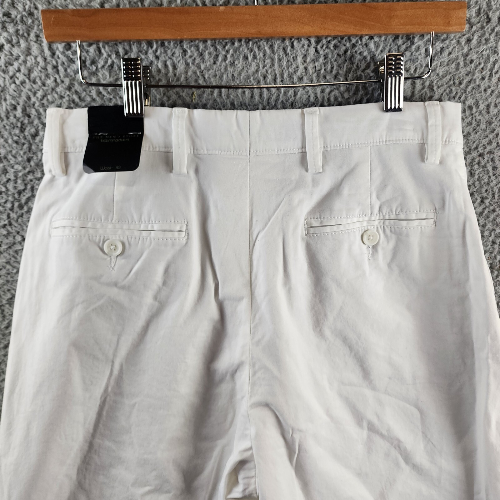 The Men’s Store at Bloomingdale’s Twill Regular Fit Shorts Men’s 30 White Pocket