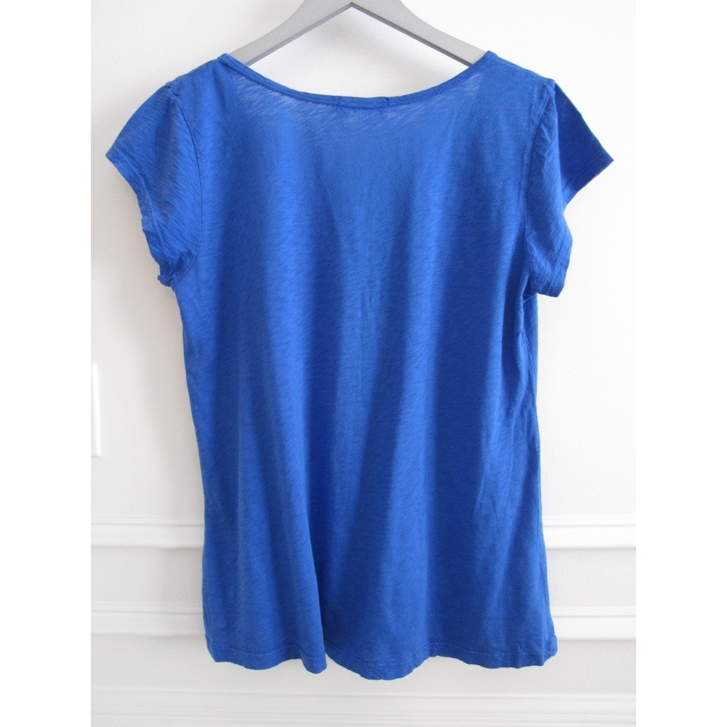 Fresh Produce Blue Seahorse Tee L Coastal Beachy Nautical Summer Top