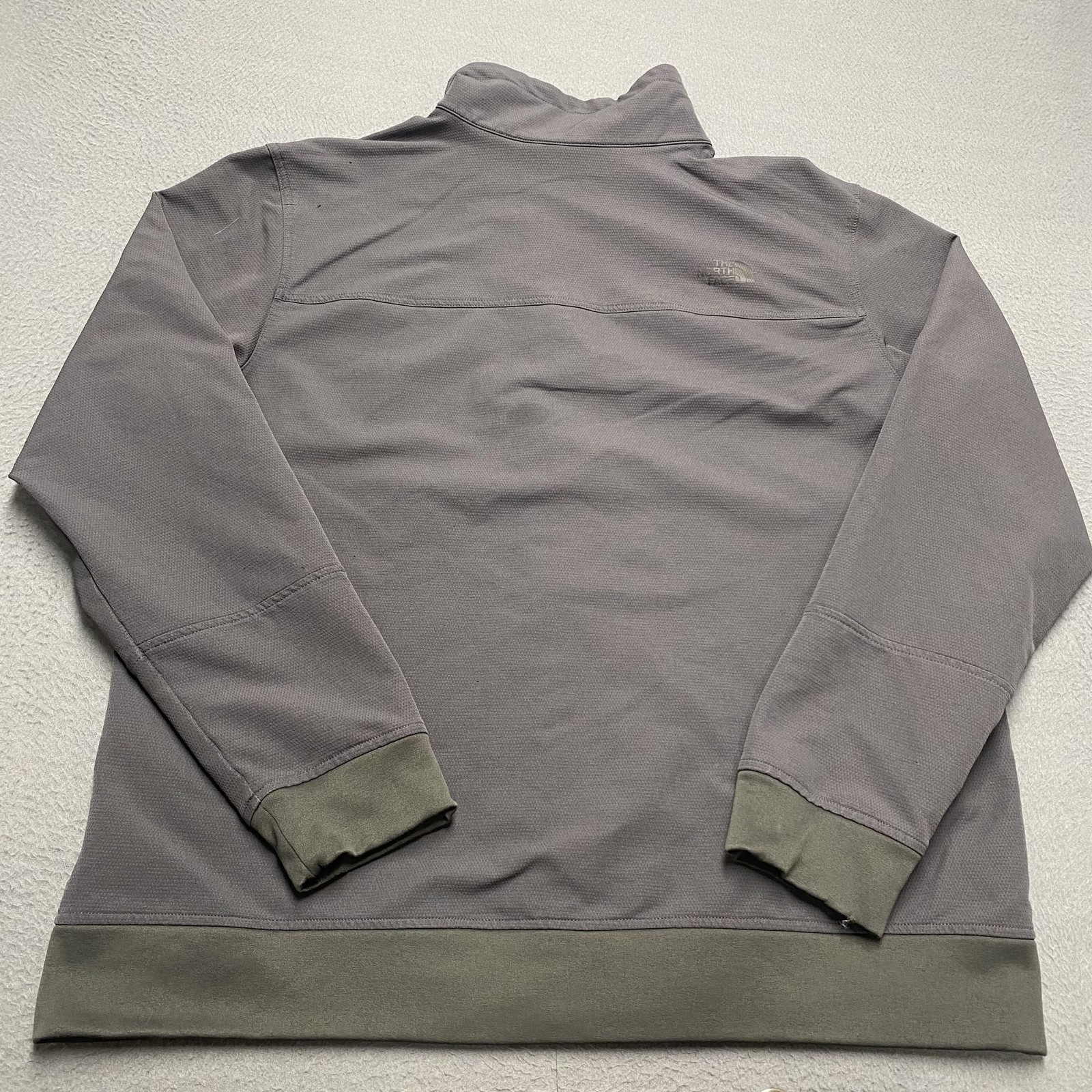 The North Face Jacket Mens XL Gray Softshell Full Zip Stand Collar Zip Pockets