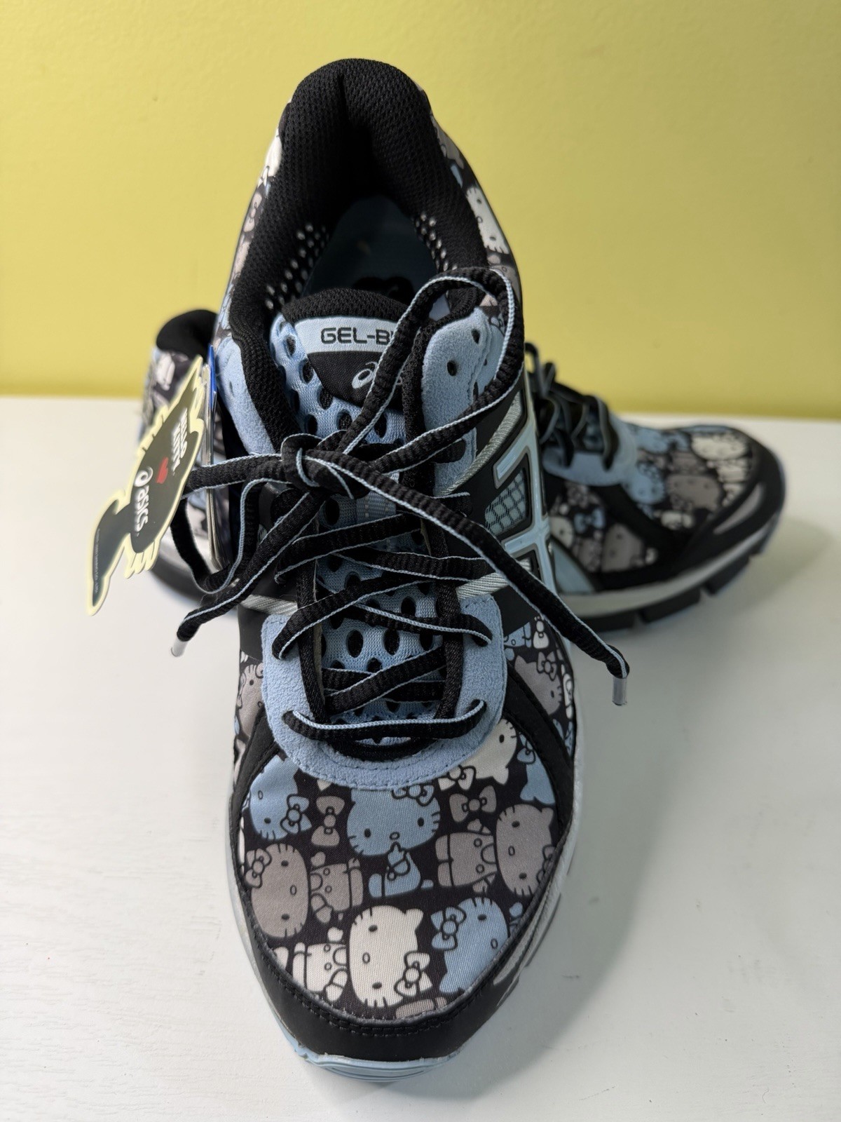 Asics Gel-Blur33 Hello Kitty Pattern Sneakers Size 8 Black/blue NEW W/O Box