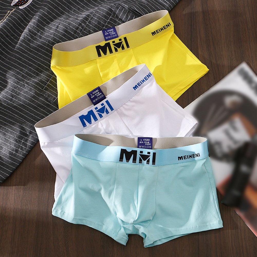 Men Briefs Underpants All Seasons Cotton Fashion M-3XL Trunks Breathable