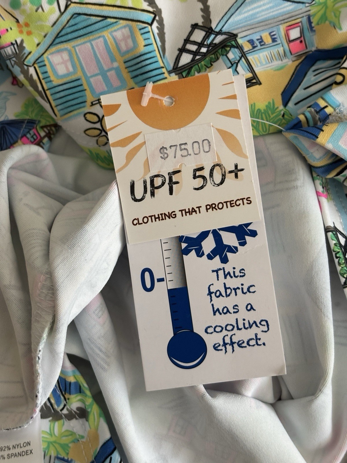 NWT Lulu B Womens Large Top UPF Sun Protection Cooling Fabric Preppy Cute Pink